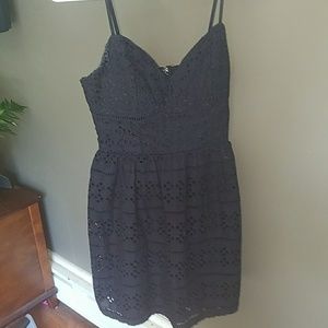 Small black dress with elastic straps